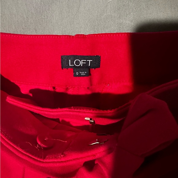 LOFT Red Bow-Tie Shorts - Picture 4 of 4